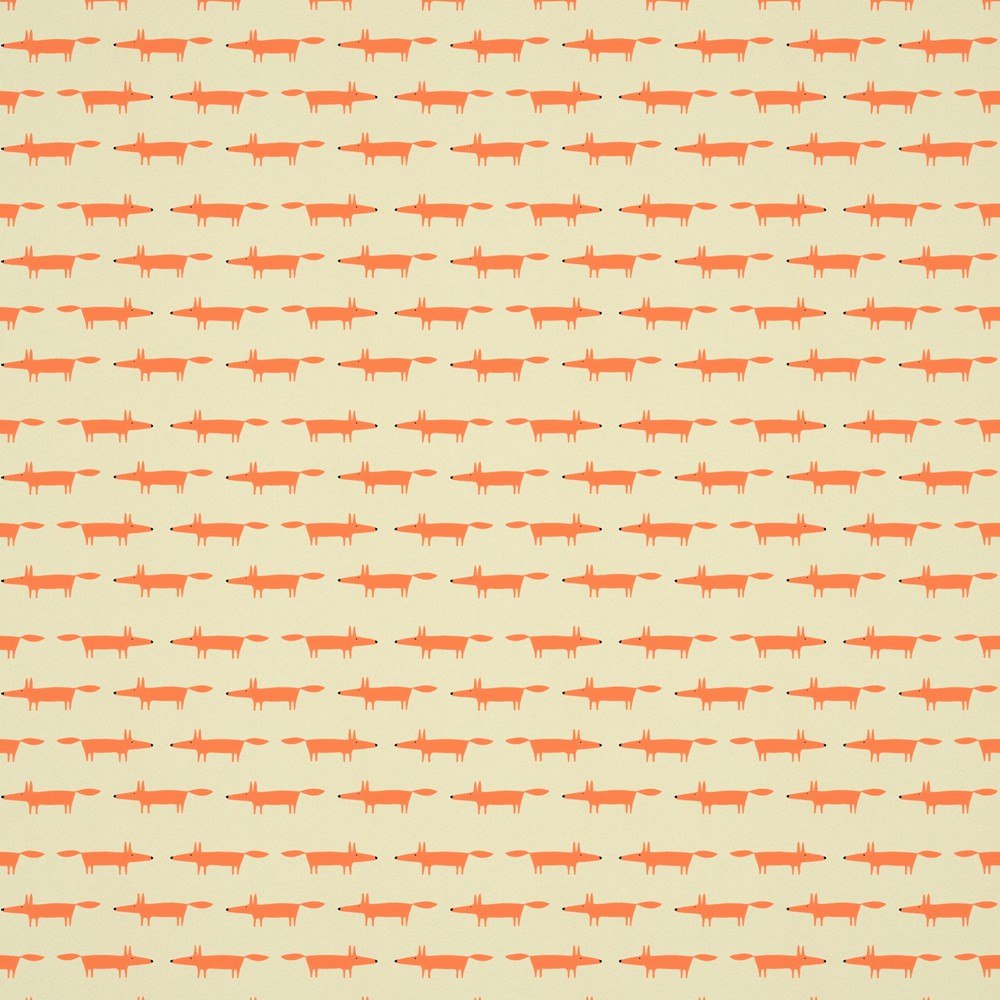 Little Fox Wallpaper 112262 by Scion in Ginger Orange